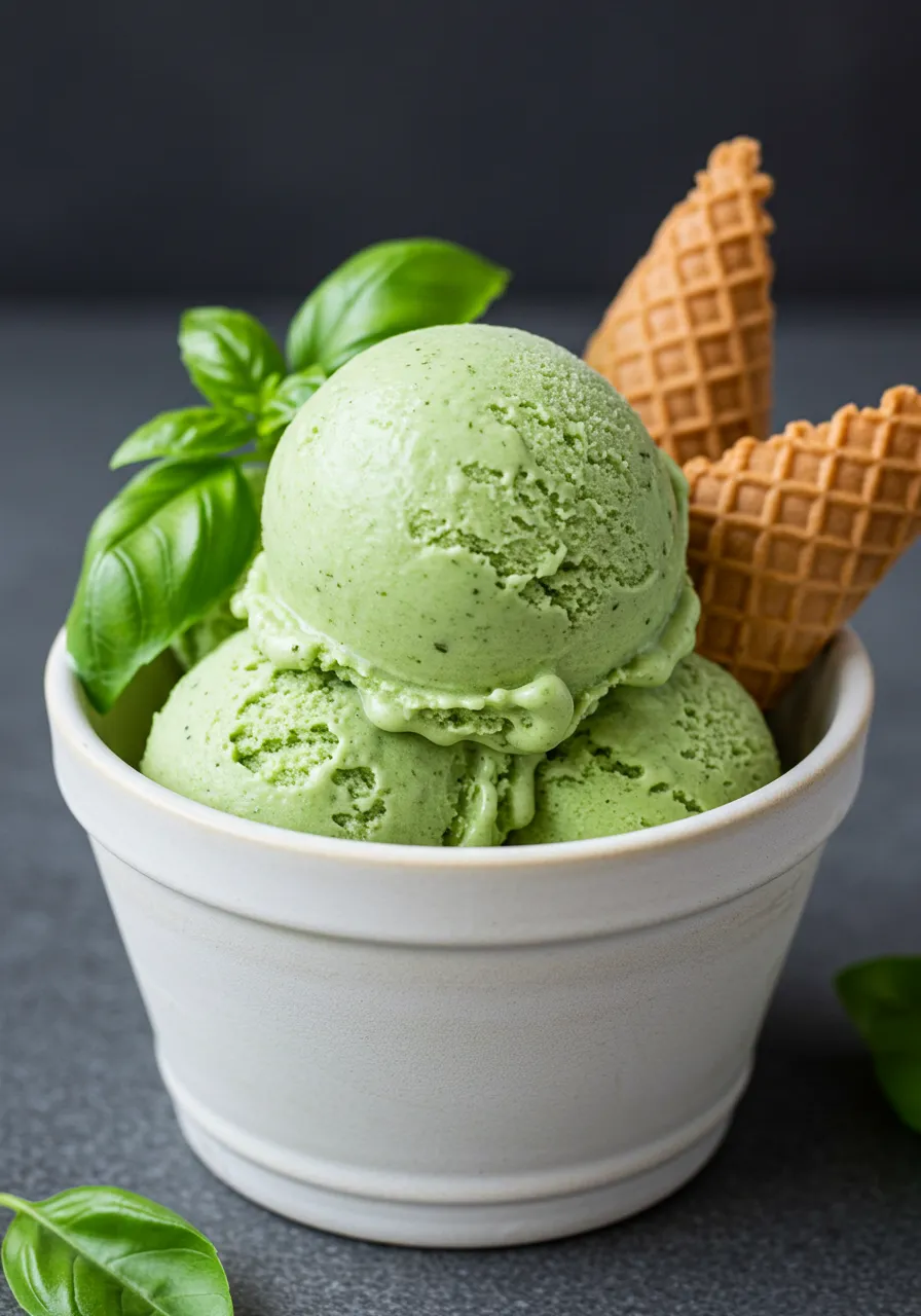 Basil Ice Cream - tertiary view